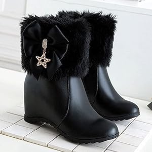 Amazon | [イグル] ふわふわ ファー ショート 黒色 ムートン